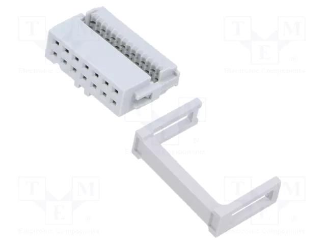 Connector: IDC; plug; female; PIN: 14; Quickie; IDC; 2.54mm; 2x7; grey AMPHENOL COMMUNICATIONS SOLUTIONS 71600-214LF