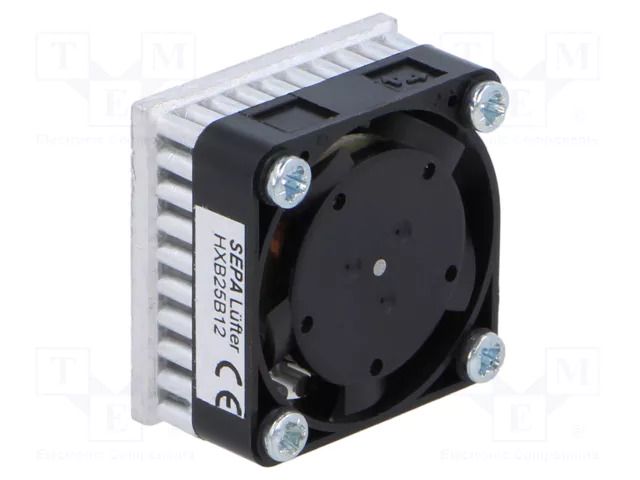 Fan: DC; axial; 12VDC; 25x25x15mm; 17dBA; ball; 11000rpm SEPA Europe GMBH HXB25B12-003