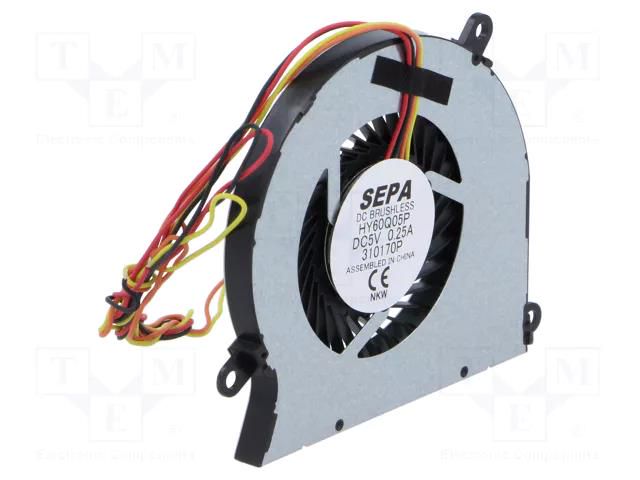 Fan: DC; blower; 5VDC SEPA Europe GMBH HY60Q05PSE04A