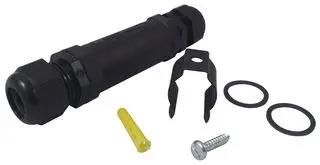 CONNECTOR, IN-LINE, 3POLE, BLACK TTK20BK-SD-F