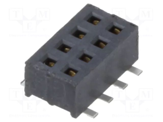 Connector: pin strips; socket; female; PIN: 8; vertical; SMT; 1.27mm SAMTEC CLP-104-02-F-D-TR