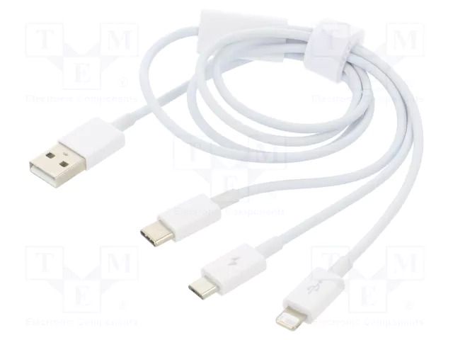Cable; High Speed,USB 2.0; 0.5m; white; 3.5A BASEUS P10320105221-01