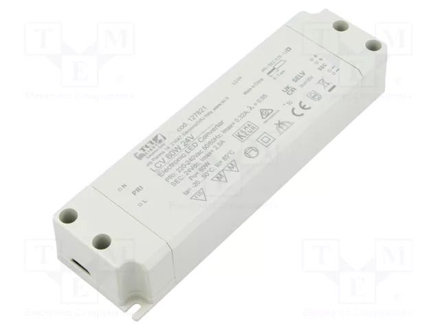 Power supply: switching; LED; 24VDC; 2.5A; 220÷240VAC; IP20; OUT: 1 TCI 127821