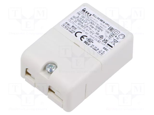 Power supply: switching; LED; 2÷12.6VDC; 500mA; IP20; 68x22x41mm TCI 141131