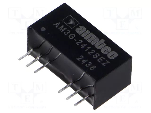 Converter: DC/DC; 3W; Uin: 18÷36VDC; Uout: 12VDC; Iout: 250mA; SIP8 AIMTEC AM3G-2412SEZ
