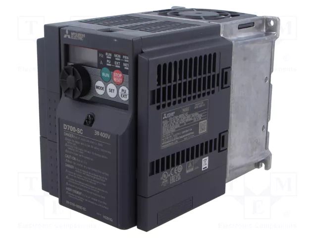 3.7kW; 3x400VAC; 3x380÷480VAC; Electr.connect: screw terminals MITSUBISHI ELECTRIC FR-D740-080SC-EC