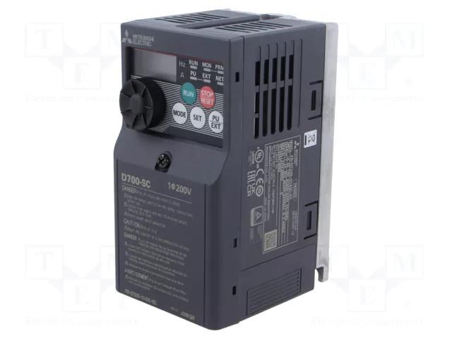 Inverter; Max motor power: 0.2kW; Usup: 200÷240VAC; IP20; FR-D700 MITSUBISHI ELECTRIC FR-D720S-014SC-EC