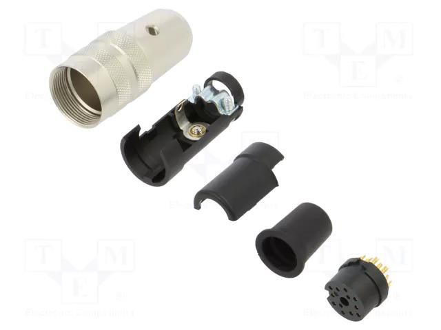 Connector: M16; plug; female; PIN: 12; 3A; 32V; 680; soldering; IP40 BINDER 09-0330-02-12