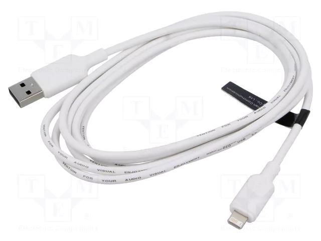 Cable; USB 2.0; Apple Lightning plug,USB A plug; nickel plated VENTION LAMWH