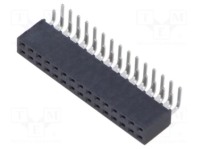 Connector: pin strips; socket; female; PIN: 30; angled 90°; THT SAMTEC SSW-115-02-T-D-RA