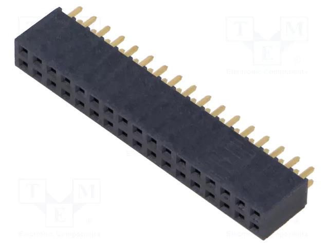Connector: pin strips; socket; female; PIN: 34; straight; THT; 2x17 SAMTEC SSW-117-01-G-D