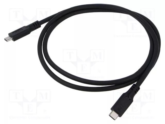 Cable; Thunderbolt 3,Thunderbolt 4,USB 3.2; 1m; black; 10Gbps Goobay GOOBAY-74205