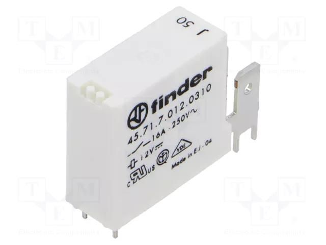 Relay: electromagnetic; SPST-NO; Ucoil: 12VDC; Icontacts max: 30A FINDER 45.71.7.012.0310