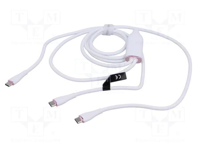 Cable; USB 2.0; USB C plug,USB C plug x2; nickel plated; 1.5m VENTION CTMWG