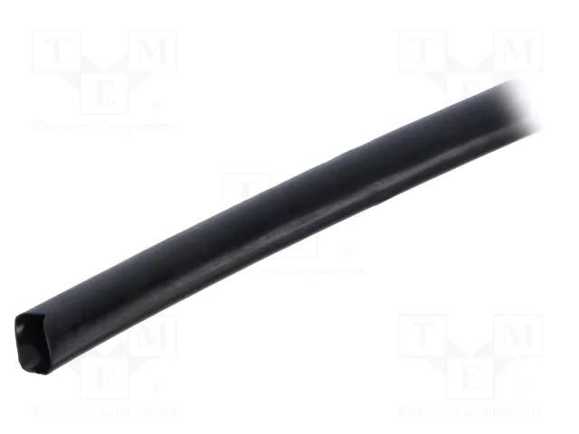 Heat shrink sleeve; glueless; 2: 1; 9.5mm; black; polyolefine; reel RADPOL RCH1-9.5/4.8X100-C