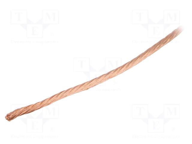 Braids; Shape: round; Øcore: 4mm; SBO; 25m; copper strand CONNECT SBO-0060-20