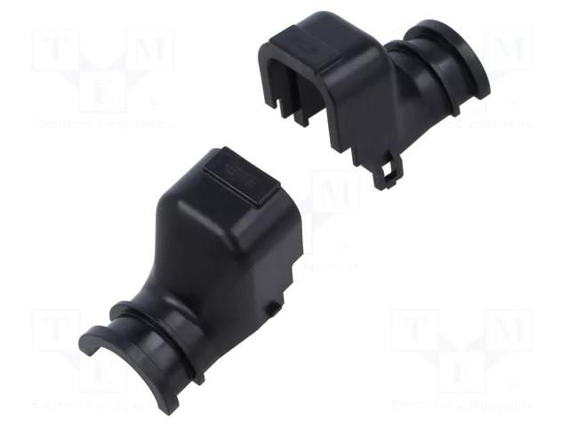 Cable hood and fastener; PIN: 35; IP69; straight; black; AMPSEAL TE Connectivity 2389807-1