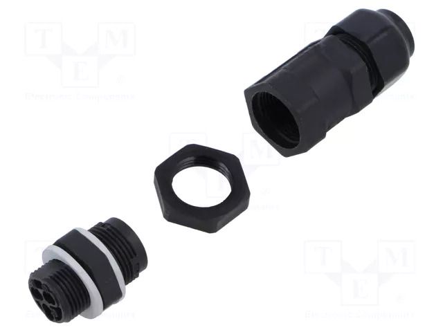 AC connector 3773 IP66/IP68 TERMINAL BLOCK 3P Black AAG STUCCHI 3773-3P/B