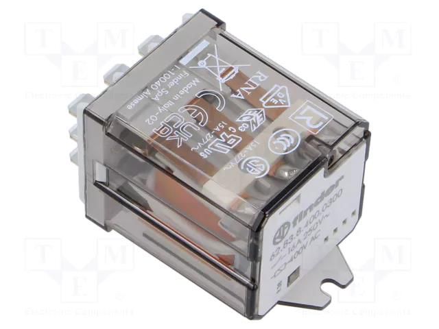 Relay: electromagnetic power; 3PDT; Ucoil: 400VAC; 62.83; on panel FINDER 62.83.8.400.0300