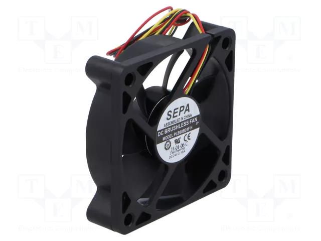 Fan: DC; axial; 24VDC; 60x60x15mm; 28m3/h; 31dBA; ball; 4000rpm SEPA Europe GMBH PLB60B24FSE31A