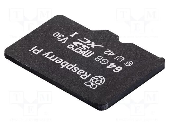 Accessories: microSDcard; microSD card; 64GBFLASH RASPBERRY PI SC1629M