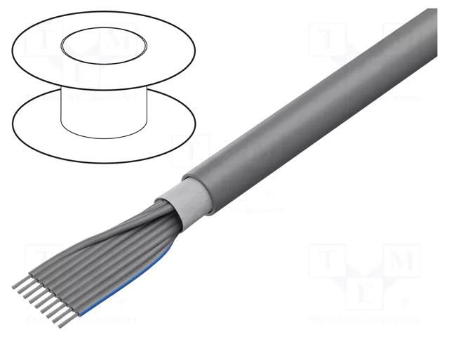 Wire: ribbon; round; 1.27mm; stranded; Cu; unshielded; PVC; grey HARTING 09180147008