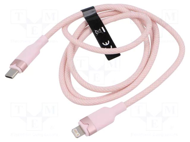 Cable; USB 2.0; Apple Lightning plug,USB C plug; nickel plated VENTION LALPF