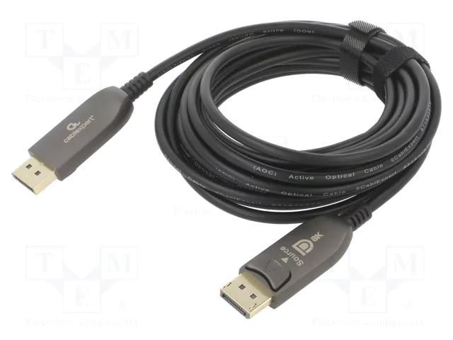 Cable; DisplayPort socket,both sides; DisplayPort 1.4; 5m; black GEMBIRD CC-DP8K-AOC-5M