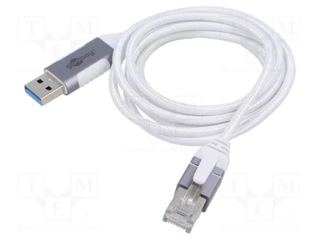Cable; slim,USB 3.0; RJ45 plug,USB A plug; nickel plated; 1.5m GOOBAY GOOBAY-74378