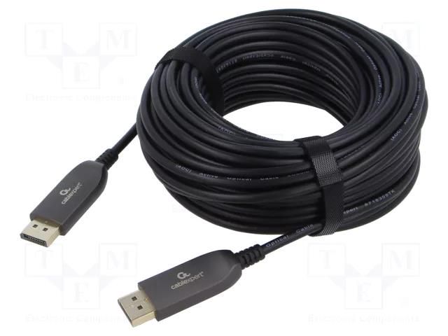 Cable; DisplayPort socket,both sides; 20m; black; Support: 8K GEMBIRD CC-DP8K-AOC-20M