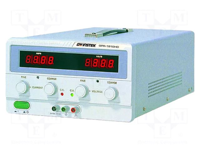Power supply: laboratory; single-channel,linear; 0÷18VDC; 0÷10A GW INSTEK GPR-1810HD