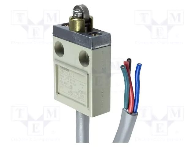 Limit switch; oblong metal roller Ø12mm; SPDT; cables; 3m; IP67 OMRON D4C-1202