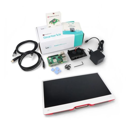 JustPi Pro kit with Raspberry Pi 5 8GB + SSD + Monitor + 32GB microSD + accessories - case with two fans ZES-25977 5904422387228