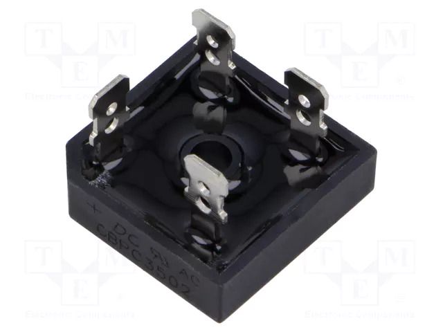 Bridge rectifier: single-phase; Urmax: 200V; Ufmax: 1.1V; If: 35A DC COMPONENTS GBPC3502-DC