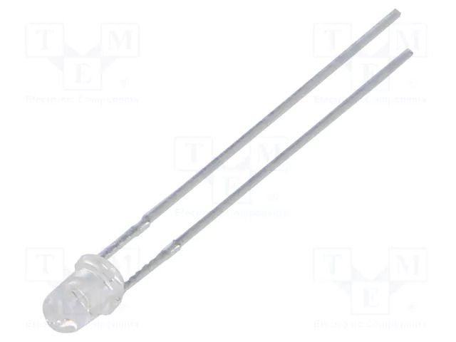 LED; UV-A; 25°; 15mA; 400nm; 2.8÷4VDC; THT; Front: convex; 90mcd LUCKYLIGHT LL-304UVAC4B-Q6D