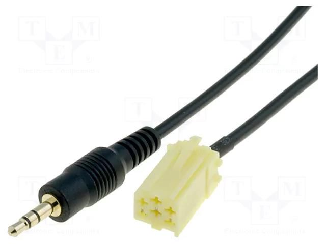 Aux adapter; Jack 3,5mm; Alfa Romeo,Fiat,Lancia,Smart; 0.8m 4CARMEDIA AUX-FIAT.02