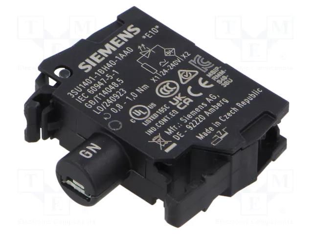 Illuminating unit; 22mm; 3SU1.5; -25÷70°C; Illumin: LED; front SIEMENS 3SU1401-1BH40-1AA0