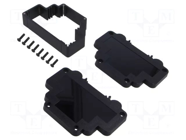 Enclosure: for DIN rail mounting; Y: 98.3mm; X: 28mm; Z: 69mm; black GAINTA ALUD1MG-PBK-V0