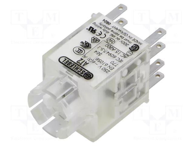 Contact block; -30÷70°C; IP00; Contacts: NC x2 + NO x2; 6mm SCHLEGEL AT2
