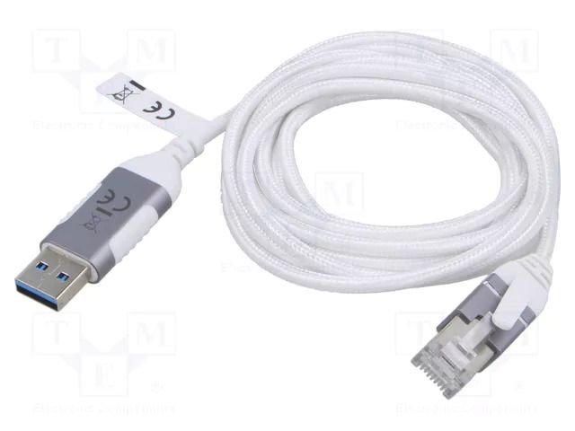 Cable; slim,USB 3.0; RJ45 plug,USB A plug; nickel plated; 10m GOOBAY GOOBAY-74383