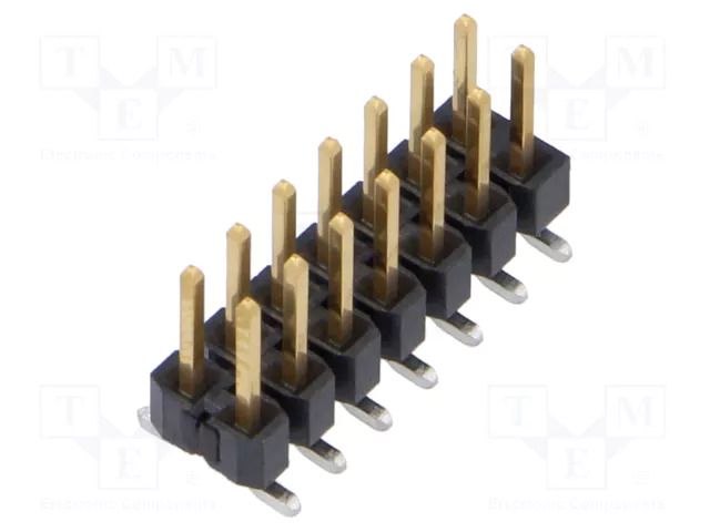 Connector: pin strips; pin header; male; PIN: 14; vertical; SMT SAMTEC TSM-107-01-S-DV
