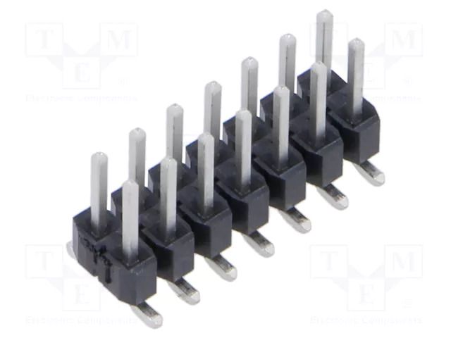 Connector: pin strips; pin header; male; PIN: 14; vertical; SMT SAMTEC TSM-107-01-T-DV