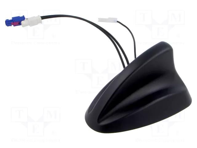 Antenna; SHARK; AM,FM,GPS; Fakra; Len: 0.25m; car top, rear; 12VDC MTA 15-7677825