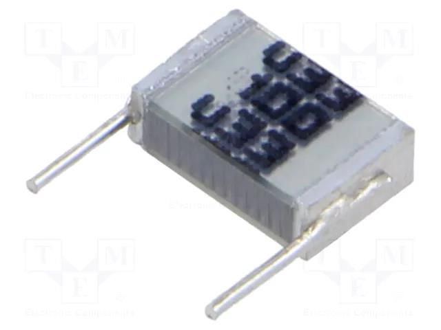 Capacitor: polyester; 330nF; 63VAC; 100VDC; 7.5mm; ±5%; 2.7x5.7x9mm EPCOS B32560J1334J000