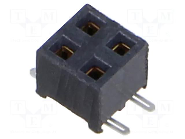 Connector: pin strips; socket; female; PIN: 4; vertical; SMT; 2mm SAMTEC SMM-102-02-S-D-TR