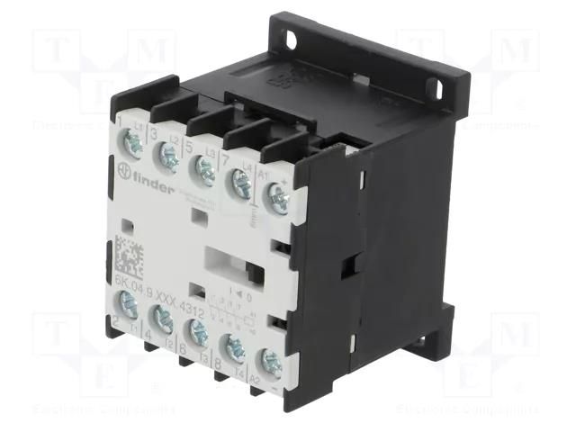 Contactor: 4-pole; NO x4; 24VDC; 12A; for DIN rail mounting; 6K FINDER 6K.04.9.024.4312