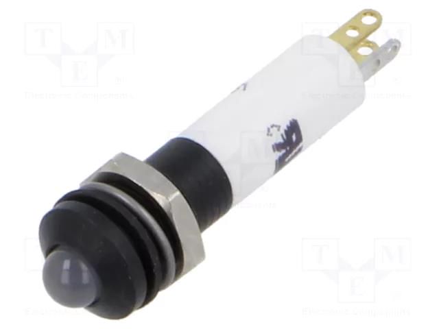 Indicator: LED; prominent; red/green/yellow; 12VDC; Ø8mm; IP67 CML INNOVATIVE TECHNOLOGIES 19TR1A12