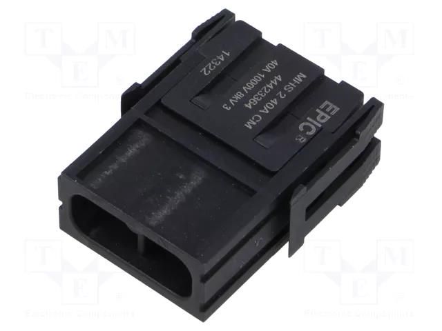 Connector: HDC; module; male; EPIC® MH; PIN: 2; 40A; 1kV; crimped LAPP 44423364