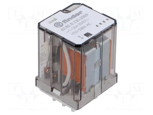 Relay: electromagnetic power; DPDT; Ucoil: 230VAC; 62.82; on panel FINDER 62.82.8.230.0309