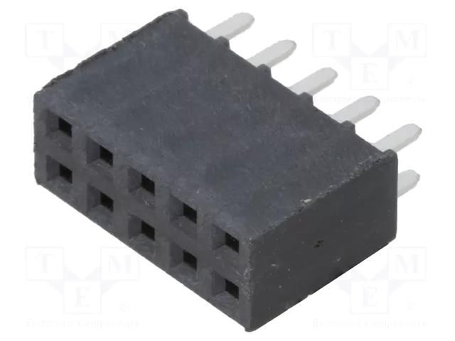 Connector: pin strips; socket; female; PIN: 10; straight; THT; 2x5 SAMTEC SSW-105-01-F-D